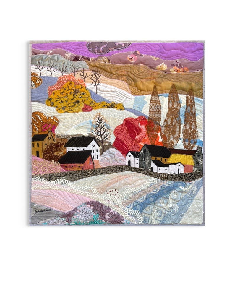 ‘Winter lace’ - winter art quilt, 57x54 cm Image 2