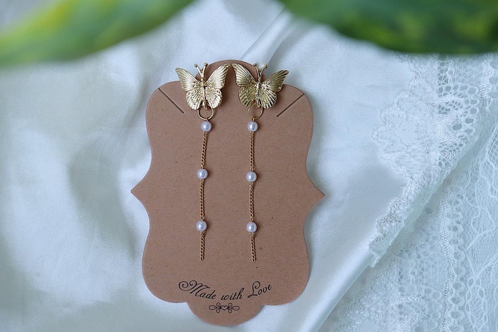 Image of Butterfly Drop Earrings 