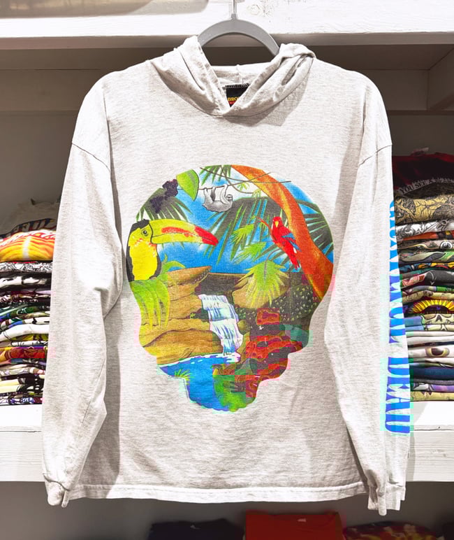 Grateful Dead 1993 Spring Tour Longsleeve Hooded Shirt - Size L