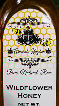 Image 5 of 👑The Armored Kingdom Premium Wildflower Honey Bottle(8oz) 💐🌺🍯