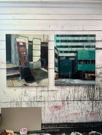 Image 6 of Painting / maleri / "København – Malerdrømme og tankestreger – Stoppestedet" / 80x100 cm