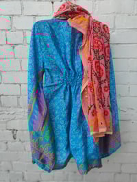 Image 6 of Thassos scarf -baby pink and pale pink trim