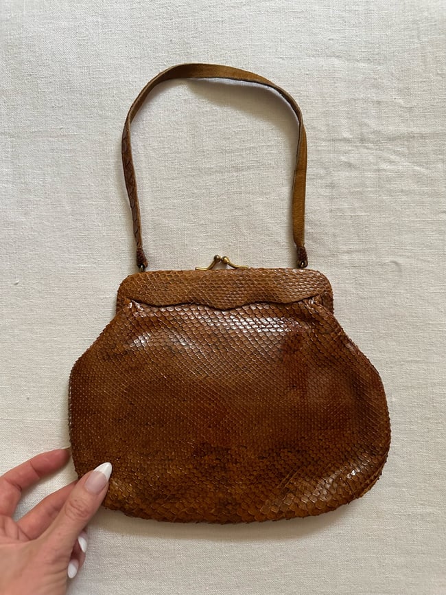 1960s snakeskin hardbag