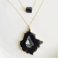 Image 1 of Black Agate and Tourmaline Necklaces