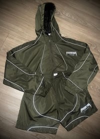 Fcknxtwk Army Green shorts set
