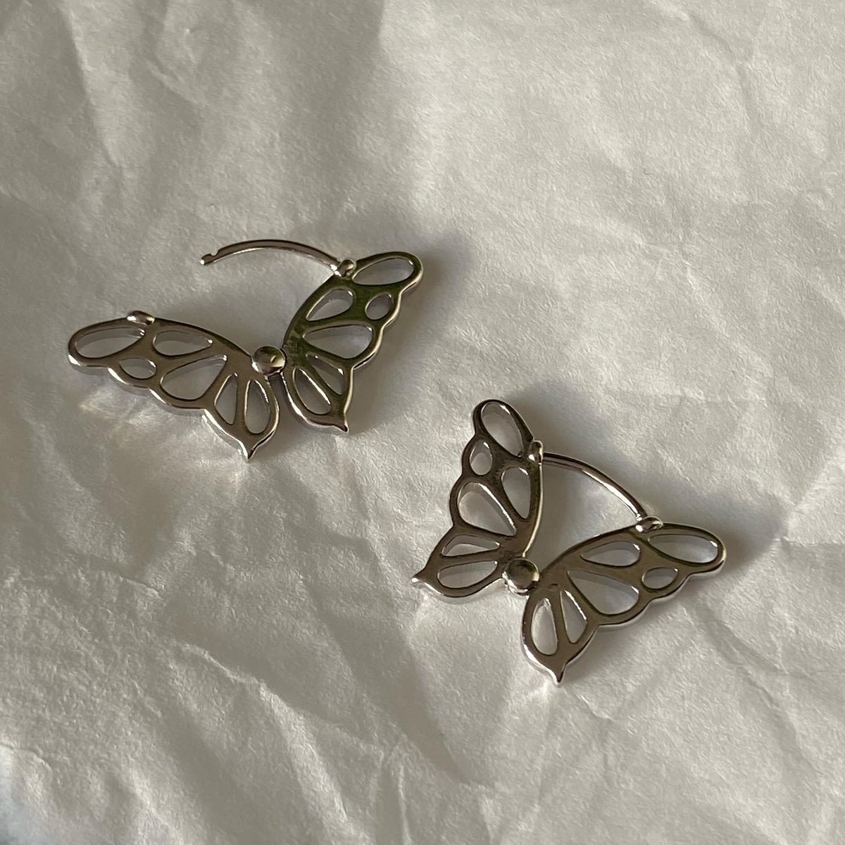 Image of YARA Butterfly Hoops | S925 Sterling Silver