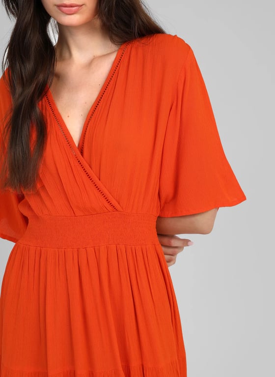 Image of Robe longue cache Cœur Orange 