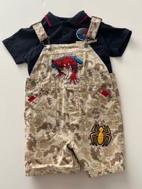 Image 1 of Spidey shortalls 2-piece set