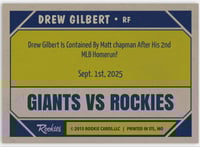 Image 2 of Drew Gilbert Homerun Chokeout Baseball Card