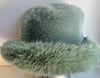 Sage Green Soft Fluffy Fur Bucket Hat
