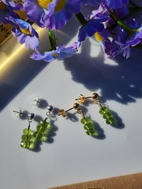 Image 2 of AAA  Dainty Faceted Rondelle  Gemstone Earrings