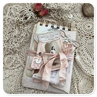 Image 9 of Handmade Junk Journal Envelope full of vintage french lace samples