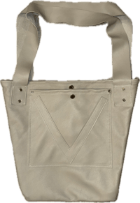 Cowhide Leather Tote Bag (Gray)
