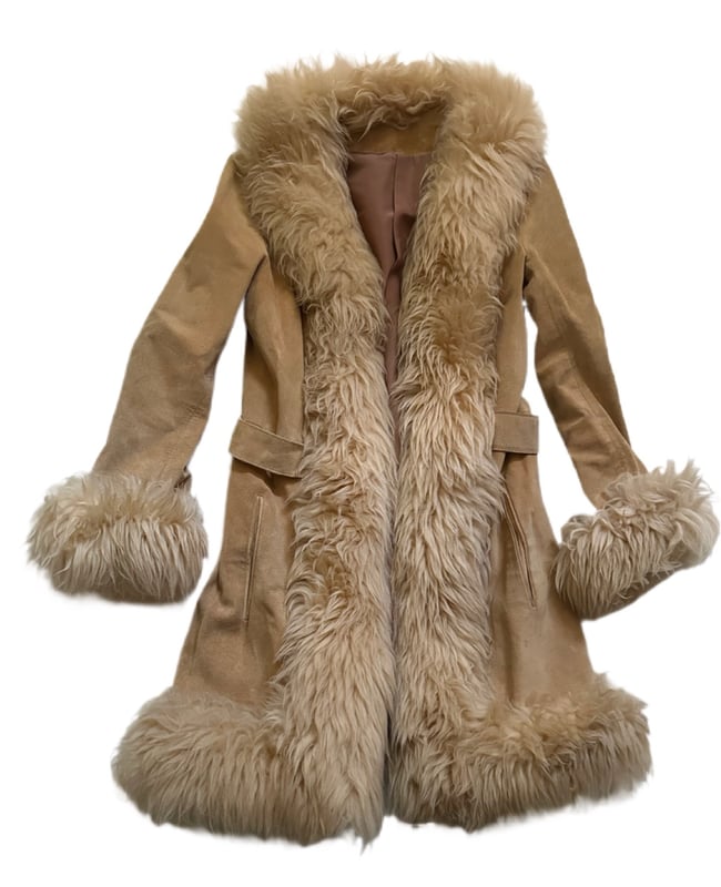 late 60s suede and sheepskin coat 