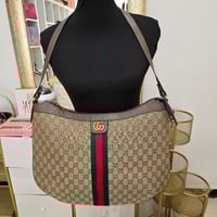 Image 2 of Brown Canvas Moon Bag