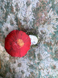 Image 5 of Fabric mushroom in hedgehog vessel 