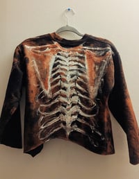 Image 3 of Re-purposed sweat shirt "Death comes Forth"