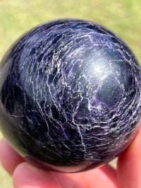 Image 2 of Charoite & Aegirine Sphere I Siberia Russia #2970