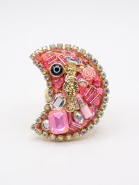 I AM The Altar Moon  Pink Santa Muerte Ring
