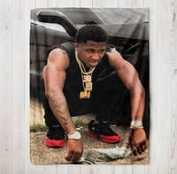 Image 1 of NBA Youngboy Feece Blanket 80x60in