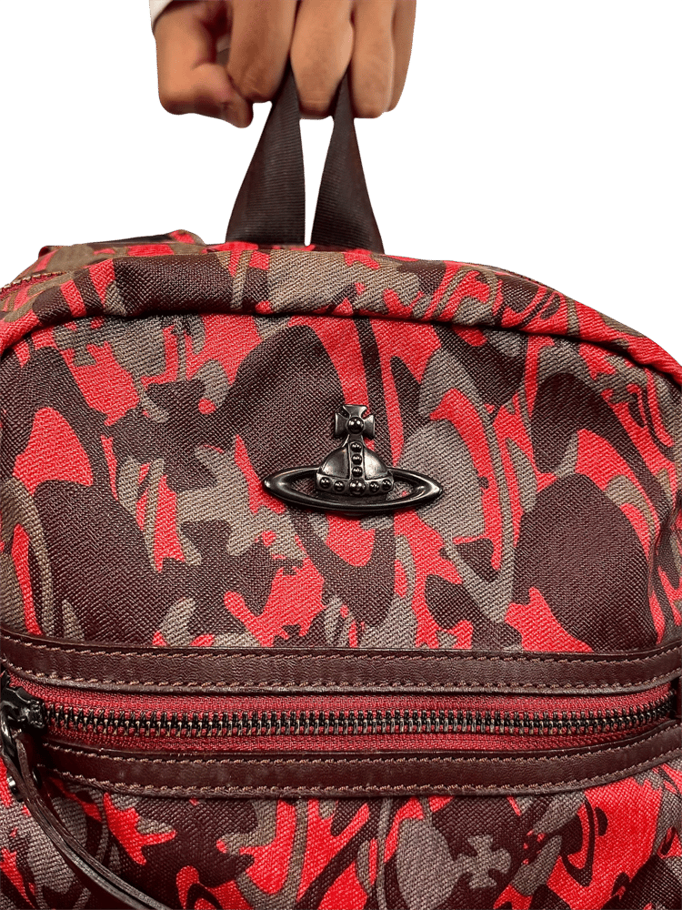 Image of Vivienne Westwood Orb-Camo Waxed Bag 