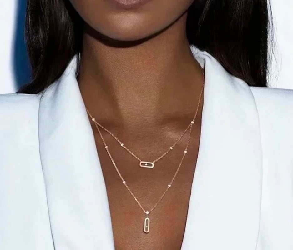 MESSIKA 18 GOLD PLATED 2 LAYERS JEWELRY (GOLD)