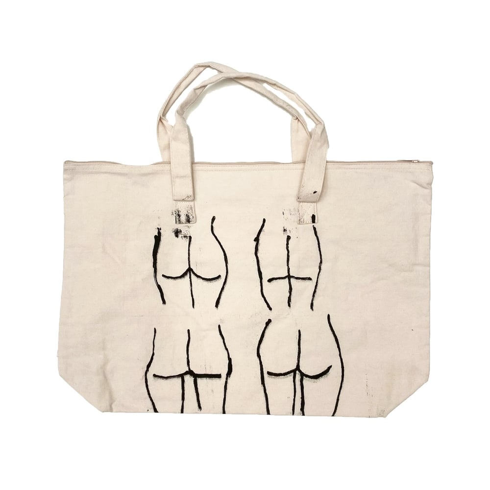 Butts Zippered Shopping Tote