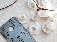 Image 2 of Clear Quartz necklace - Adjustable cord knotted hippie boho necklace