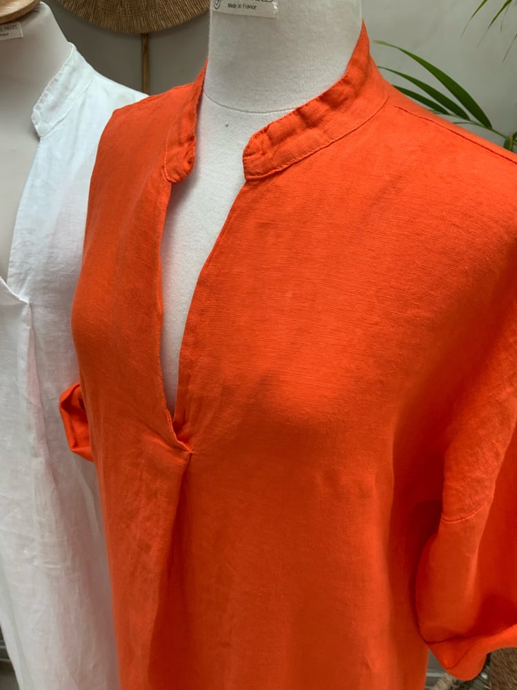 Image of Robe En Lin Cybèle Orange