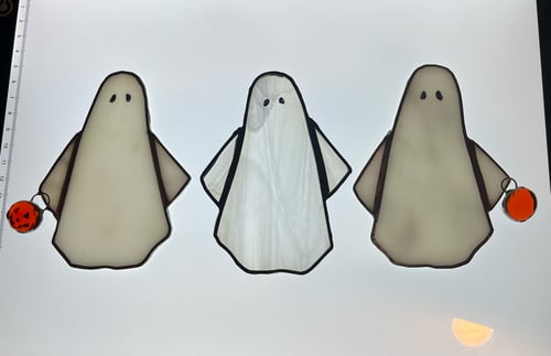 Image of Ghost & pumpkin - stained glass 