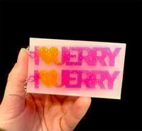 Image 1 of Custom “I Love Jerry” Earrings