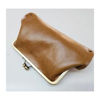 Image 5 of Caramel Pleated Leather Clutch 