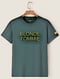 Image of FOREST GREEN BLONDE TOMMIE SCRIPT T-SHIRT 