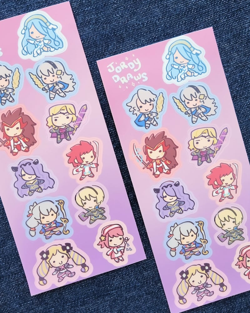 Image of FE Fates Royal Sillies Sticker Sheet