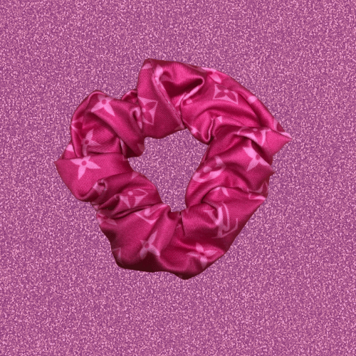Image of Hot Pink inspired Lv scrunchie 