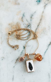 Autumn acorn necklace 