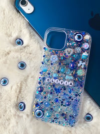 Image 2 of Blue Junk/Charm Phone Case