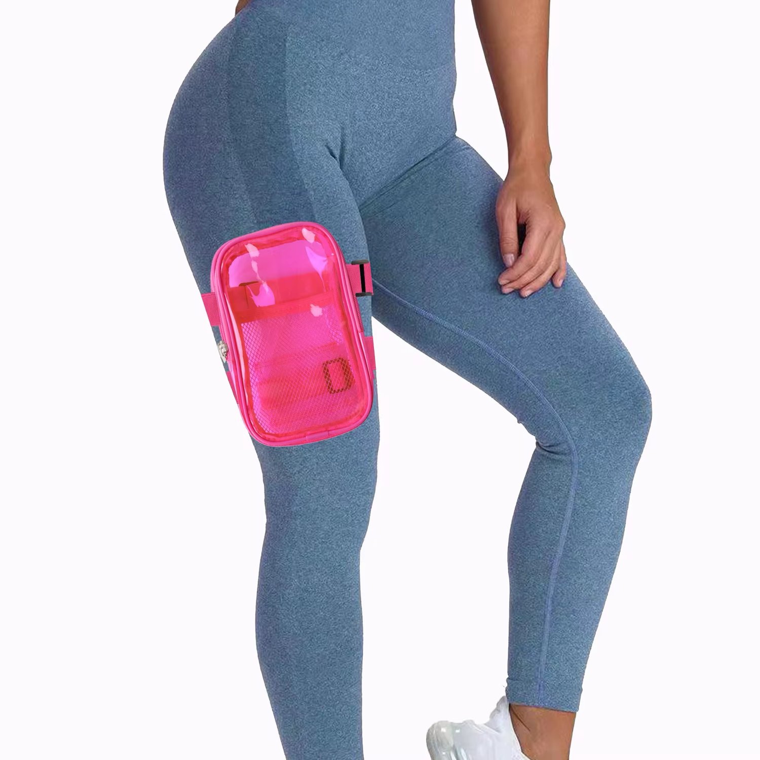 Image of Carnival or Jouvert Handsfree clear Leg, Thigh, Waist, Chest Pouch