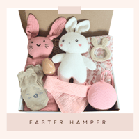 Image 1 of Baby Hamper Pink leaves/ Bunny