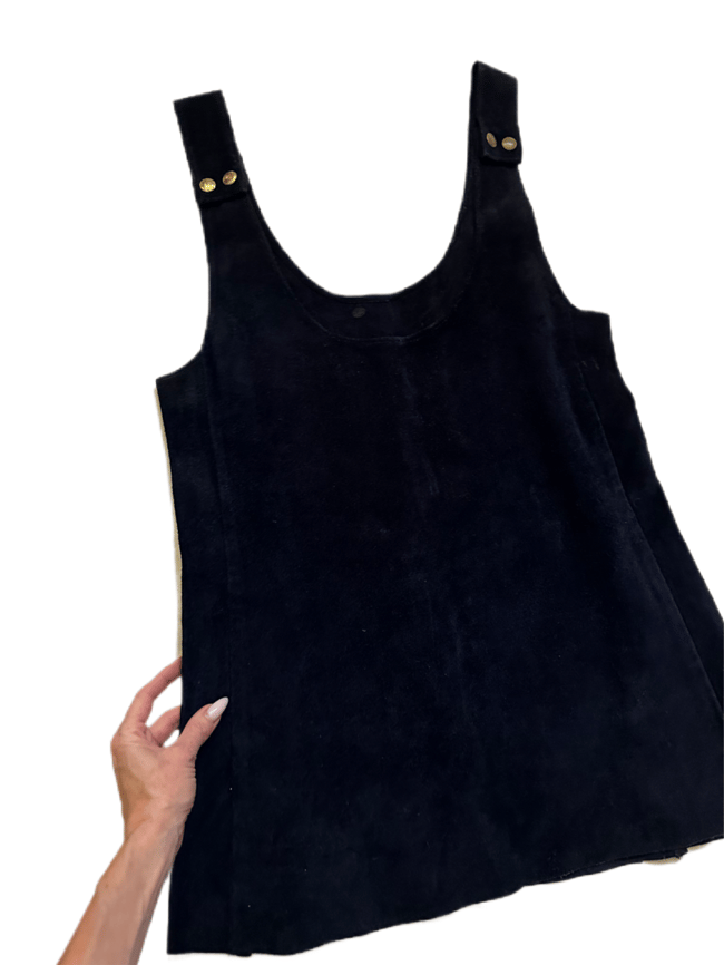 late 60s suede leather mini dress