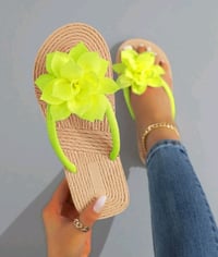 Image 5 of Sweet Flower Decor Slip-Resistant Flip-Flops 