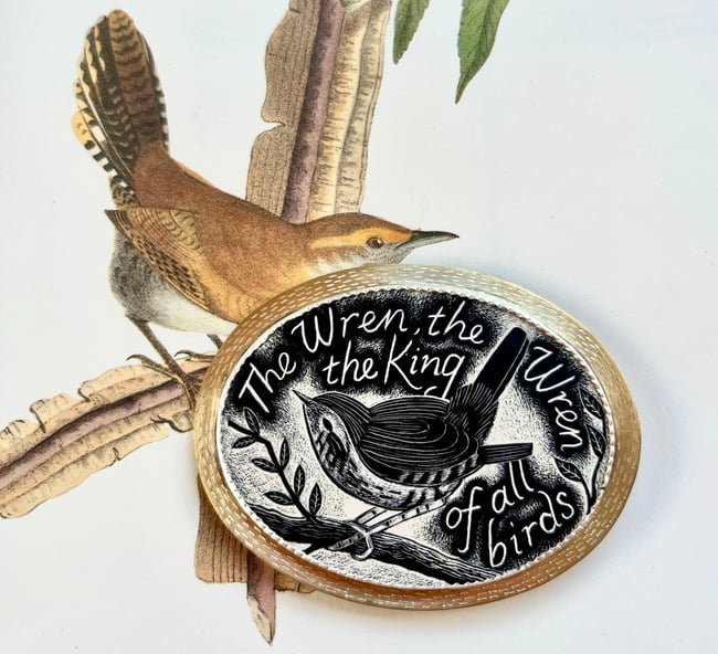 LARGE WREN BROOCH