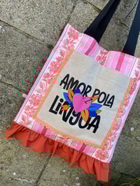 Image 2 of Bolsiña feita a man. AMOR POLA LINGUA. Deseño exclusivo!