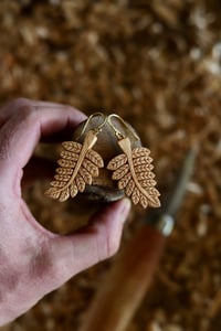 Image 1 of • Forest Fern leaf Earrings 