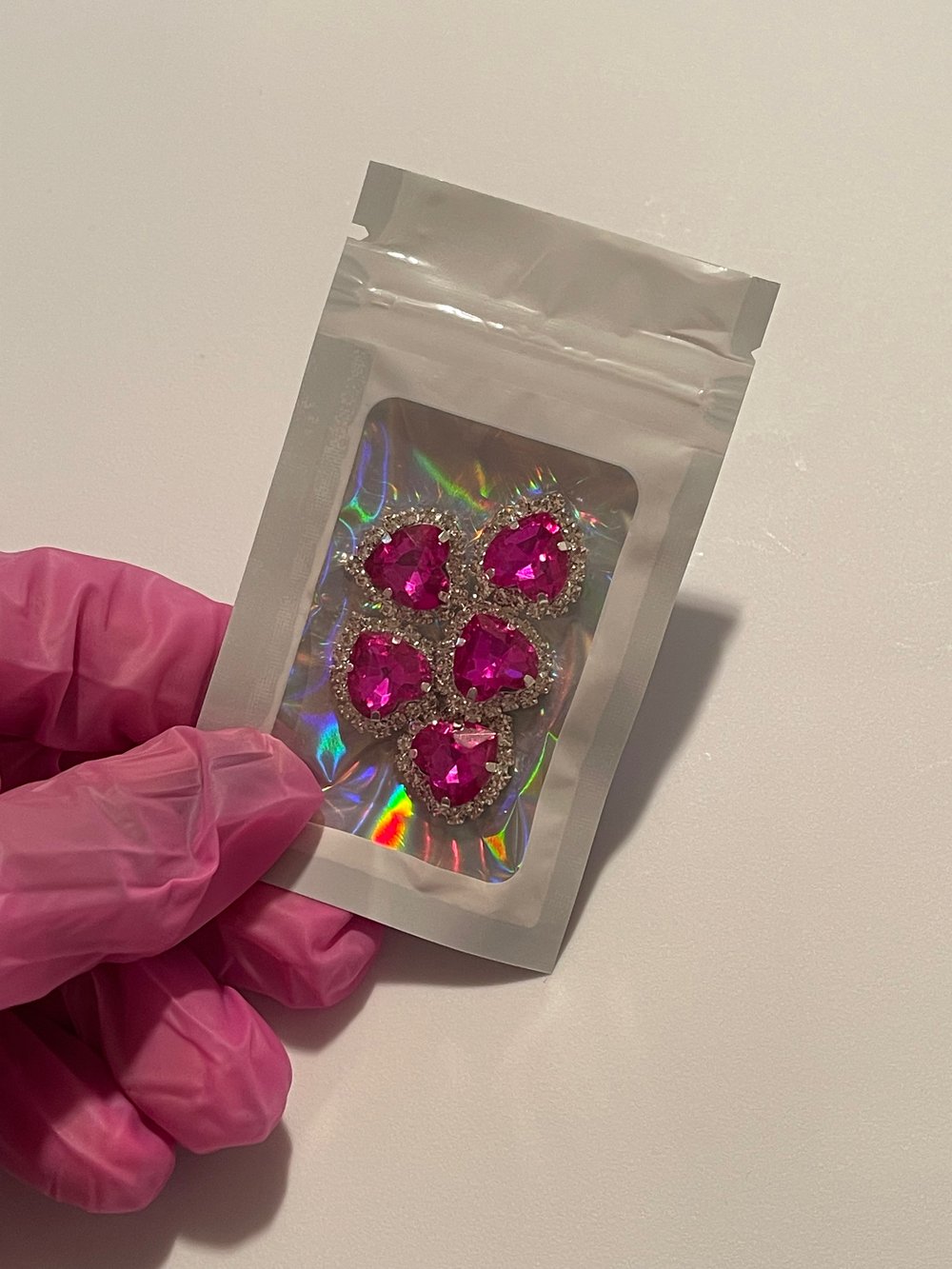Image of HOT PINK BLING HEARTS 