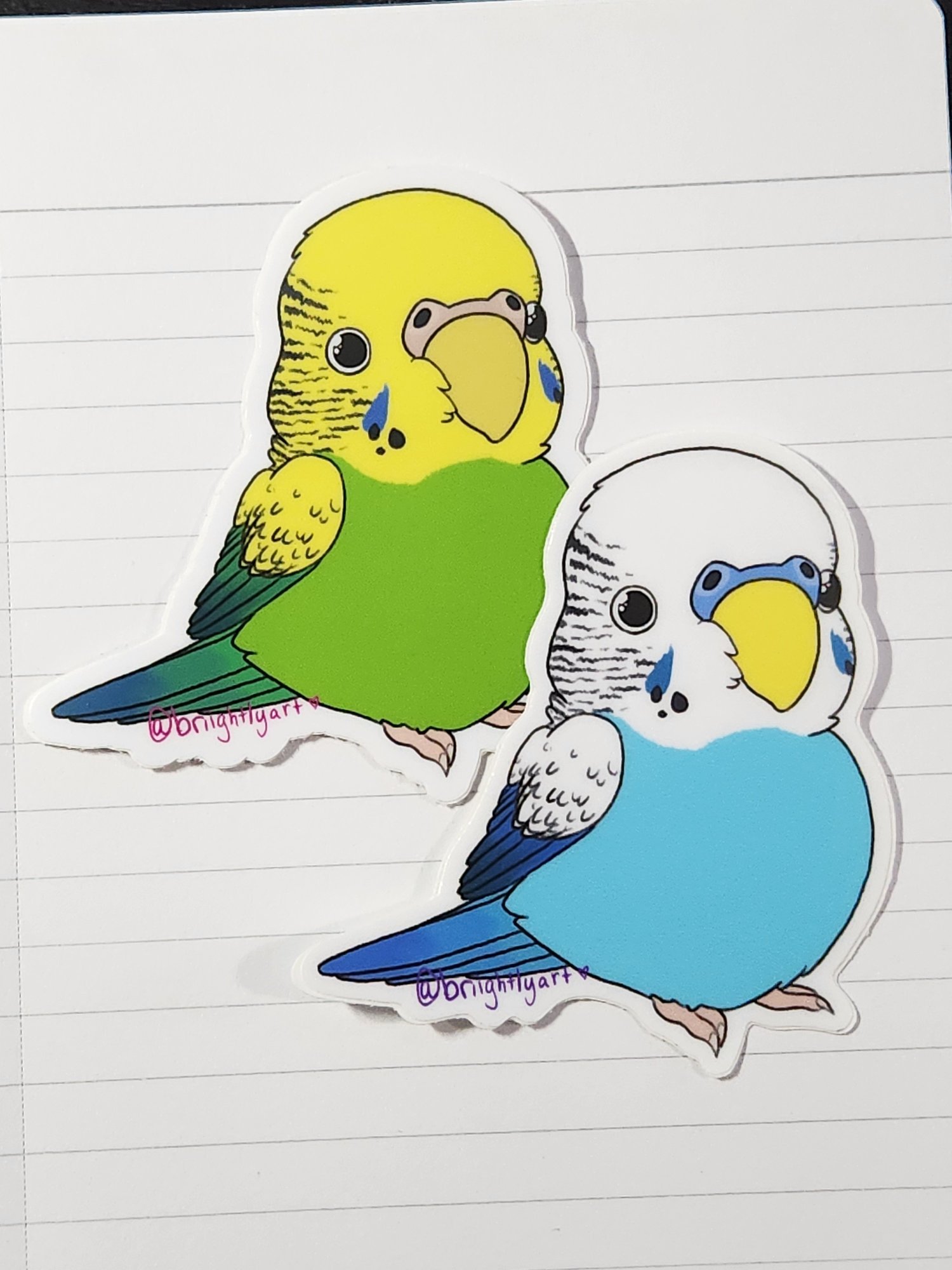 fat budgie stickers