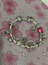 Image 3 of Sterling silver kawaii charm bracelet 