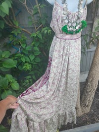 Image 4 of PEFKOS MAXI DRESS Cream maroon- Sise 10-18 uk copy