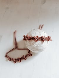 Image 1 of Dusky mauve bow halo