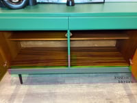 Image 7 of Mid century modern McIntosh green SIDEBOARD / LONG TV CABINET / DRINKS CABINET